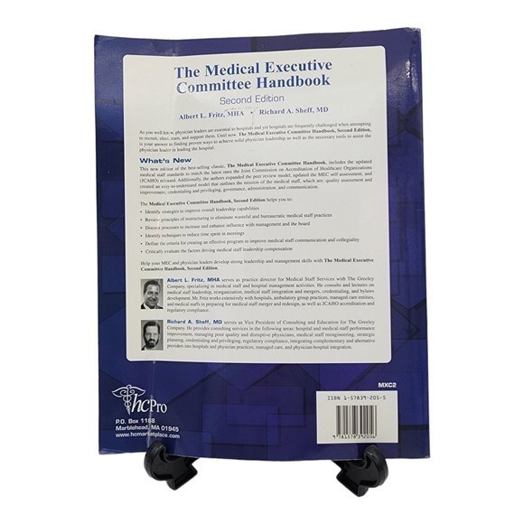 THE MEDICAL EXECUTIVE COMMITTEE HANDBOOK By Albert L. Fritz &‎ Richard A. Sheff - Picture 2 of 6